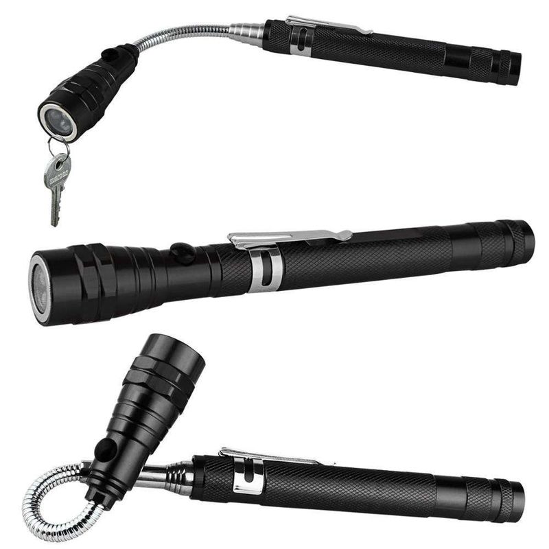 3 LED নমনীয় পরিদর্শন টেলিস্কোপিং চৌম্বকীয় পিকআপ টুল মাল্টিকোলার