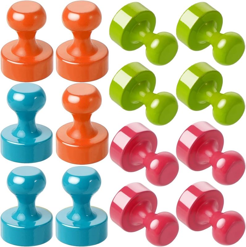 16Pcs মাল্টি রঙের চৌম্বকীয় থাম্বস্ট্যাকস ধাতু রেফ্রিজারেটর চৌম্বক শ্রেণীকক্ষ রান্নাঘর অফিসের জন্য