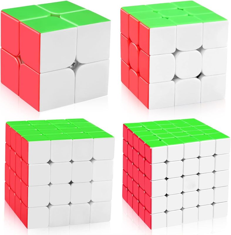 মাল্টিকোলার ম্যাগনেটিক রুবিকের কিউব সেট 2x2 3x3 4x4 5x5 সিরিজ উপহার সংগ্রহের জন্য
