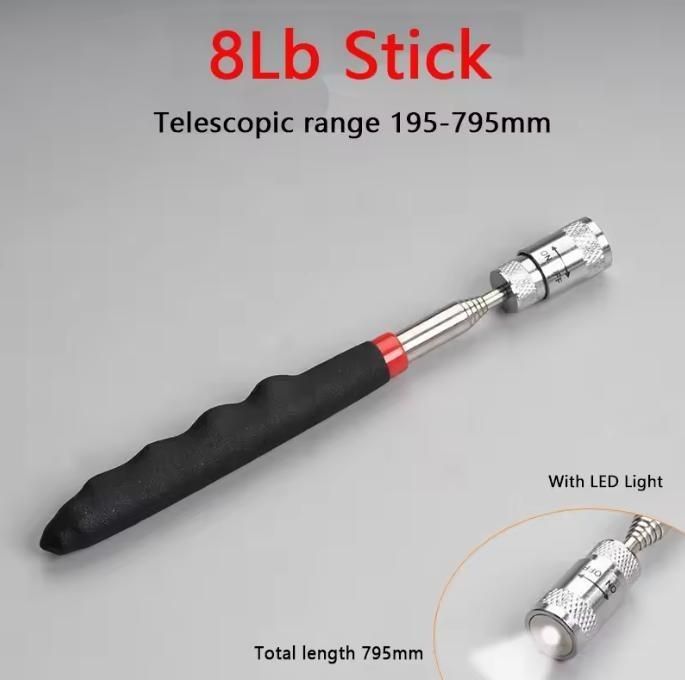 LED আলো এবং শক্তিশালী চুম্বক কাস্টমাইজড সঙ্গে দীর্ঘ পরিসীমা চৌম্বকীয় টেলিস্কোপিক পিক আপ টুল